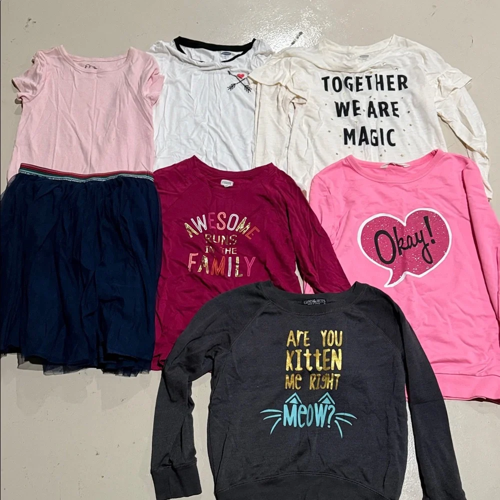 Gymboree Long Sleeve Tees - White, Pink, Red, Black